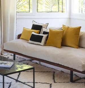 Housse coussin Velvet – Jaune
